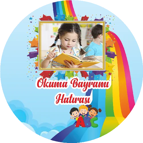 Okuma Bayramı Temalı Yuvarlak Açacak Magneti